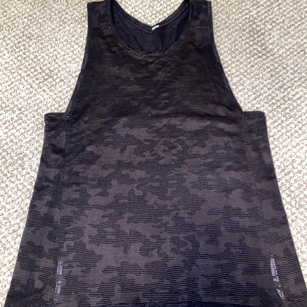 LULULEMON camo tank Top 4 RUN for Days shirt small
